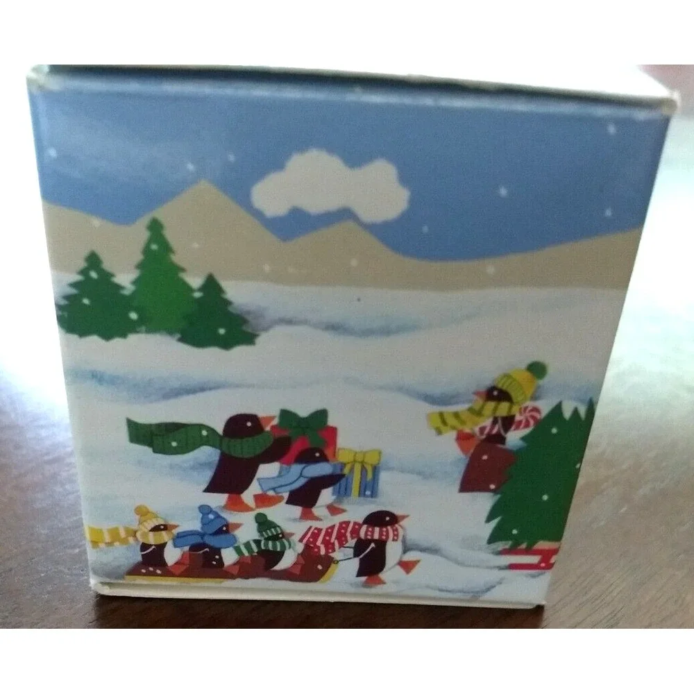 AVON  Winter Fun Christmas Ornament 1983 Eskimos & Penguin in Igloo w/ Orig. Box